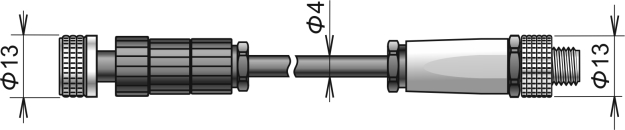 Extension cable for DIGIS and DIGIL probes with ELKA connector - 10 meters