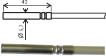 Pt1000TGL40/0, temperature probe, cable 2 m