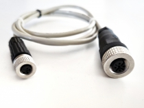 Extension cable for CO2 probe, M12/M8 circular connector, cable 1 meter