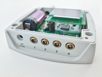 IoT Wireless Temperature Sensor for 4 external Pt1000 probes with CINCH connector, powered by Sigfox