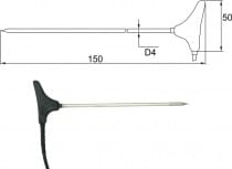 2091-250/0, Stick-in probe, cable 2 m