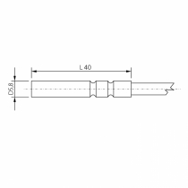 Temperature probe Pt1000TG8Ex/C, CINCH connector, for ATEX zone II, cable 2 meters