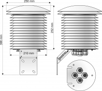 COMETEO Professional Multi-Plate Radiation Shield for Weather Sensors