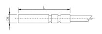 Pt1000TR050M/0, temperature probe, cable 1 m