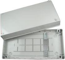 Watertight case with wall holders for MS logger, no cutout in the lid