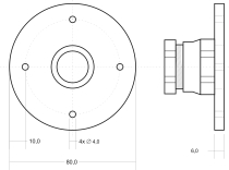 PP4 Flat circular flange