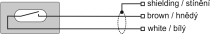 Magnetic door contact with cable length 2m