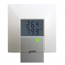 CO2 concentration and temperature transmitter with 4-20mA outputs, built-in sensors