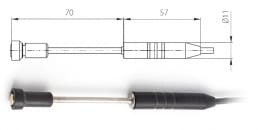 2034-220/E, temperature probe, cable 1 m