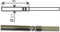 Pt1000TGL40/C, temperature probe, cable 2 m