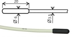 Pt1000TR160/E, temperature probe, cable 10 m