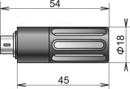 Digital temperature/humidity probe, for direct insertion